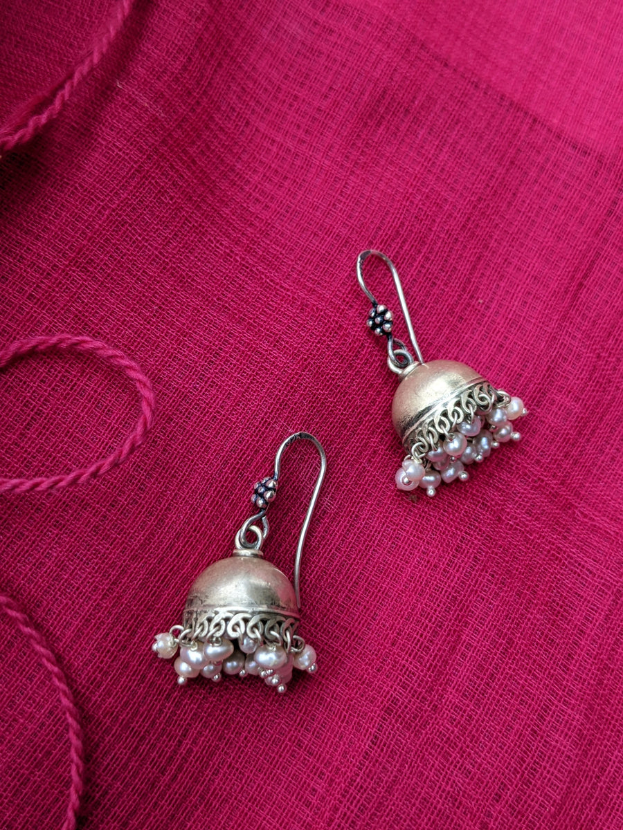 Pure store silver jhumkas